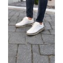 Beyaz Napa Deri Sneakers 