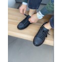 Siyah Mat Deri Sneakers 